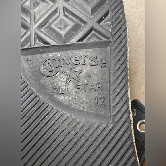 Converse Trainers Fold Down Black Grey Canvas Roll High Tops Men 12 Women 14 - Picture 9 of 9